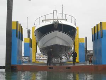 5-65ft Sunseeker motor boat- at dock in Cowes.JPG